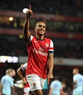 Arsenal v Coventry City - Capital One Cup 2012-13 Collection: Theo Walcott's Brace: Arsenal Overpowers Coventry City in Capital One Cup
