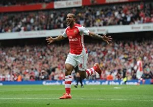 Arsenal v West Bromwich Albion 2014/15 Collection: Theo Walcott's Brace: Arsenal Secure Victory over West Bromwich Albion (2014/15)