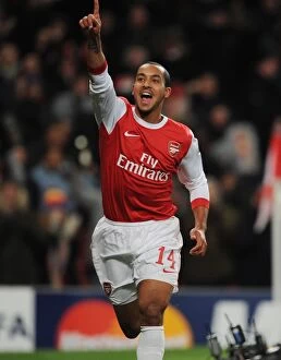 Images Dated 8th December 2010: Theo Walcott's Brace: Arsenal's 3-1 Victory Over Partizan Belgrade in the Champions League