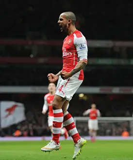 Arsenal V Leicester City 2014-15 Prints: Theo Walcott's Brace: Arsenal's Triumph over Leicester City (2014-15)