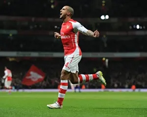 Arsenal V Leicester City 2014-15 Prints: Theo Walcott's Brace: Arsenal's Triumph over Leicester City (2014-15)