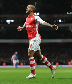 Arsenal V Leicester City 2014-15 Prints: Theo Walcott's Brace: Arsenal's Triumph over Leicester City (2014-15)