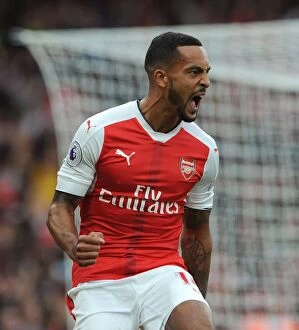 Images Dated 24th September 2016: Theo Walcott's Brace: Arsenal's Victory Over Chelsea (2016-17)