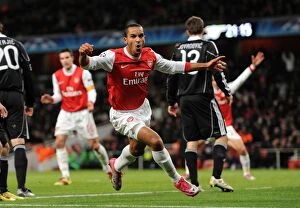 Images Dated 8th December 2010: Theo Walcott's Brace: Arsenal's Victory over Partizan Belgrade (3-1) in the Champions League