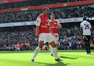 Images Dated 26th February 2012: Theo Walcott's Brace: Arsenal's Victory Over Tottenham in the 2011-12 Premier League