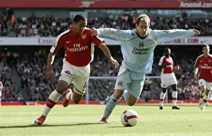 Arsenal V Manchester City 2008-09 Prints: Theo Walcott's Brace Leads Arsenal to 2:0 Victory over Manchester City