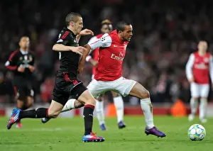 Arsenal V AC Milan 2011-12 Prints: Theo Walcott's Brilliant Performance: Arsenal Crushes AC Milan 3-0 in UEFA Champions League