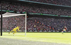 Arsenal V Chelsea - FA Community Shield 2017-18 Prints: Theo Walcott's Decisive Penalty: Arsenal's FA Community Shield Triumph over Chelsea (2017)