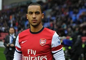 Images Dated 22nd December 2012: Theo Walcott's Determination: Arsenal's Preparation for Wigan Athletic Clash (2012-13)