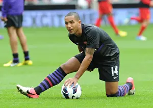 Liverpool V Arsenal 2012-13 Prints: Theo Walcott's Determined Look Before the Liverpool vs Arsenal Premier League Clash (2012-13)