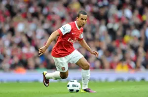 Arsenal V Blackburn Rovers 2010 - 2011 Prints: Theo Walcott's Determined Standoff at Emirates: Arsenal vs