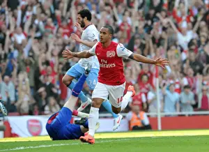Arsenal V Aston Villa - 2011-12 Prints: Theo Walcott's Double: Arsenal Crushes Aston Villa 3-0 in Premier League