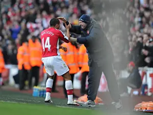Arsenal V Burnley 2009-10 Prints: Theo Walcott's Double: Arsenal's Thrilling 3-1 Victory over Burnley (Barclays Premier League)