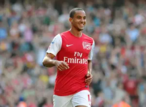 Arsenal V Aston Villa - 2011-12 Prints: Theo Walcott's Double: Arsenal's Triumph over Aston Villa - 3-0 in the Premier League (2011-12)