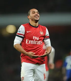 Arsenal V Cardiff City 2013-14 Prints: Theo Walcott's Double: Arsenal's Triumph over Cardiff City (2013-14)