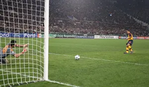 AS Roma V Arsenal 2008-9 Prints: Theo Walcott's Dramatic Penalty: Arsenal Advance Past Roma in UCL