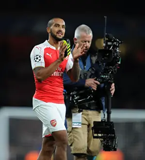 Theo Walcott's Emotional Reaction: Arsenal FC vs Olympiacos FC, UEFA Champions League, 2015
