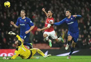 Arsenal V Cardiff City 2013-14 Prints: Theo Walcott's Epic Chip Over David Marshall: Arsenal's Winning Goal vs Cardiff City (2013-14)