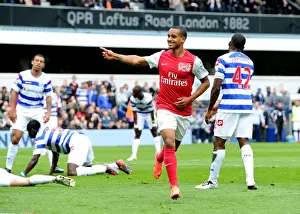 Theo Walcott's Euphoric Goal Celebration: Arsenal's Victory at Queens Park Rangers, Premier League 2011-12