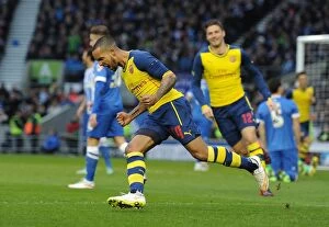Images Dated 25th January 2015: Theo Walcott's FA Cup-Winning Goal: Arsenal's Triumph over Brighton & Hove Albion (FA Cup 2014/15)