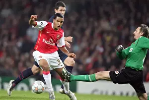 Arsenal V Slavia Prague 2007-08 Prints: Theo Walcott's First Goal: Arsenal Crushes Slavia Prague 7-0 in Champions League