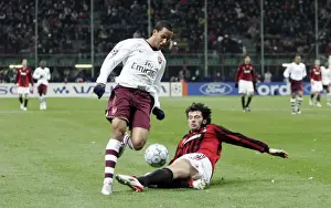 AC Milan V Arsenal 2007-8 Prints: Theo Walcott's Game-Changing Run: Arsenal's Unforgettable 2-0 Victory Over Milan in the Champions League