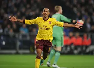 Schalke 04 V Arsenal 2012-13 Prints: Theo Walcott's Goal: Arsenal's Victory Over Schalke 04 in the 2012-13 UEFA Champions League