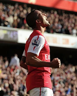 Images Dated 26th February 2012: Theo Walcott's Goal: Arsenal's Victory Over Tottenham in the 2011-12 Premier League