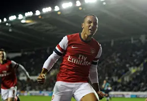 Reading V Arsenal - Capital One Cup 2012-13 Prints: Theo Walcott's Hat-Trick: Arsenal's Commanding 6-1 Victory over Reading in Capital One Cup