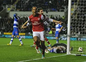 Reading V Arsenal - Capital One Cup 2012-13 Prints: Theo Walcott's Hat-Trick: Arsenal's Commanding Victory over Reading in Capital One Cup