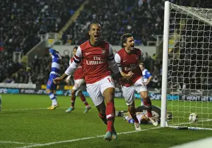 Reading V Arsenal - Capital One Cup 2012-13 Prints: Theo Walcott's Hat-Trick: Arsenal's Commanding Victory over Reading in Capital One Cup