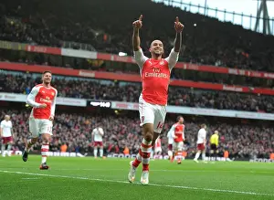 Arsenal V Aston Villa 2014-15 Prints: Theo Walcott's Hat-Trick: Arsenal's Victory Over Aston Villa