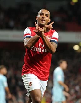 Arsenal v Coventry City - Capital One Cup 2012-13 Collection: Theo Walcott's Historic Debut Goal: Arsenal vs. Coventry City, Capital One Cup 2012-13