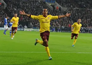 Schalke 04 V Arsenal 2012-13 Prints: Theo Walcott's Historic Stunner: Arsenal's First Goal Against Schalke 04 in the 2012-13 Champions League