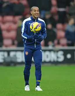 Southampton V Arsenal 2014-15 Prints: Theo Walcott's Pre-Match Routine: Arsenal vs Southampton, Premier League 2014-15