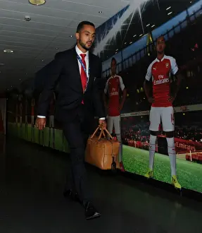 Arsenal V FC Basel 2016-17 Prints: Theo Walcott's Readiness: Arsenal FC's Champion Preparation vs FC Basel (2016-17)