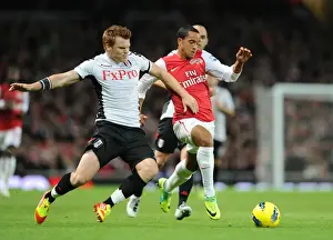 Arsenal V Fulham 2011-12 Prints: Theo Walcott's Sensational Run Past John Arne Riise