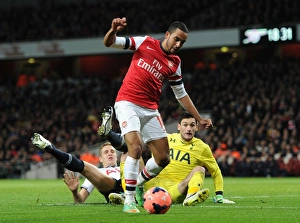 Arsenal V Tottenham Hotspur 2013-14 Prints: Theo Walcott's Slick Moves
