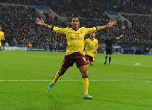 Schalke 04 V Arsenal 2012-13 Prints: Theo Walcott's Strike: Arsenal's Triumph over Schalke 04 in the Champions League (2012-13)