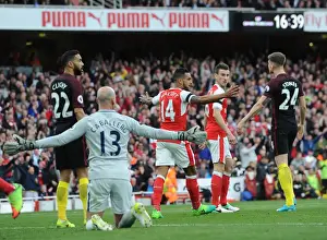 Arsenal V Manchester City 2016-17 Prints: Theo Walcott's Thrilling Goal: Arsenal 2-2 Manchester City (Premier League, 2017)