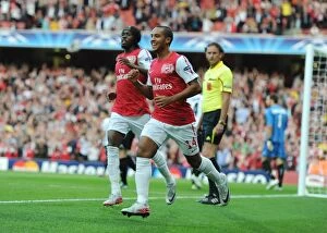 Arsenal v Udinese 2011-12 Collection: Theo Walcott's Thrilling Goal: Arsenal's Champion Start in 2011-12 Champions League vs Udinese