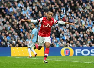 Manchester City V Arsenal 2013-14 Prints: Theo Walcott's Thrilling Goal: Arsenal's Victory at Manchester City