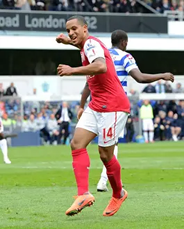 Theo Walcott's Thrilling Goal Celebration: Arsenal's Triumph at Queens Park Rangers, Premier League 2011-12