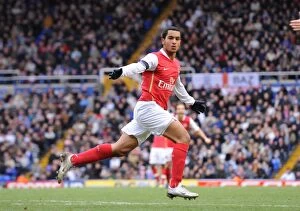 Birmingham City v Arsenal 2007-8 Collection: Theo Walcott's Thrilling Goal: A Memorable 2-2 Draw for Arsenal against Birmingham (February 2008)
