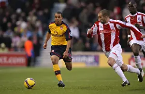 Stoke City V Arsenal 2008-09 Prints: Theo Walcott's Unforgettable Performance: Arsenal's Thrilling 2-1 Victory Over Stoke City