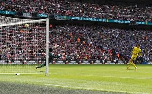 Images Dated 6th August 2017: Thibaut Courtois Missed Penalty: Arsenal Edge Out Chelsea in FA Community Shield Shootout