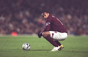 Thierry Henry in Action: Arsenal vs. Wigan Athletic in Carling League Cup Semifinal, 2005