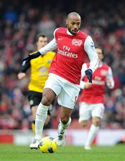 Images Dated 4th February 2012: Thierry Henry in Action: Arsenal vs Blackburn Rovers, Premier League 2011-12