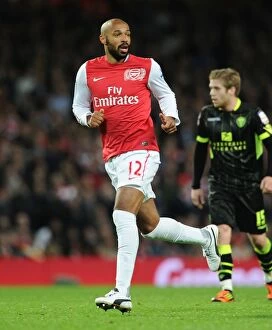 Arsenal v Leeds United FA Cup 2011-12 Collection: Thierry Henry in Action: Arsenal vs Leeds United, FA Cup 2011-12