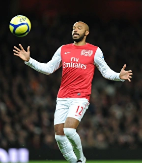 Arsenal V Leeds United FA Cup 2011-12 Prints: Thierry Henry in Action: Arsenal vs Leeds United, FA Cup 2011-12